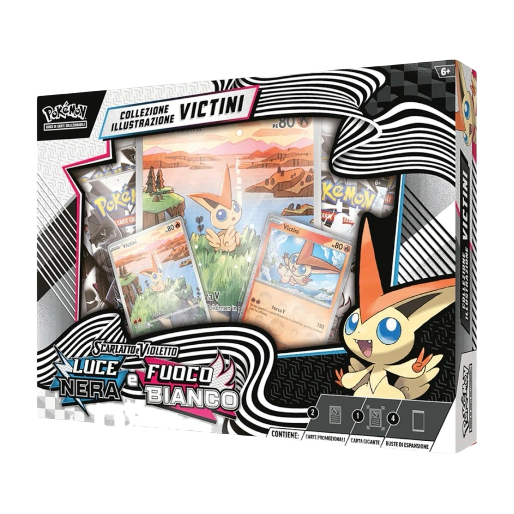 Pokémon | Collezione illustrazione Victini Luce nera e Fuoco Bianco